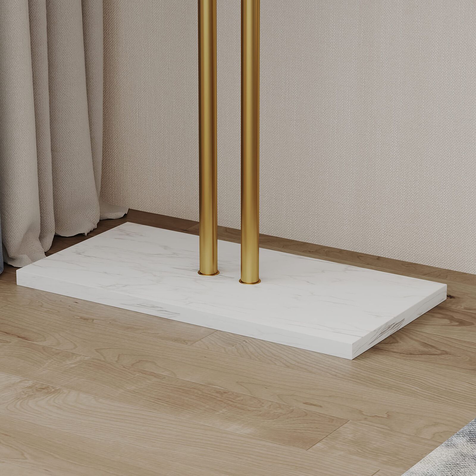 Metal Coat Rack Marble Base Hooks Clothes Coats Bag Tree Hat Display Hanger Stand Organiser 2 Pole Price