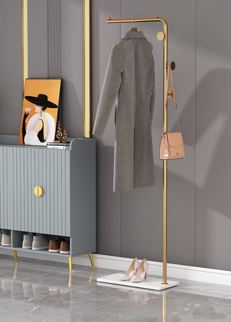 Metal Coat Rack Marble Base Hooks Clothes Coats Bag Tree Hat Display Hanger Stand Organiser Price
