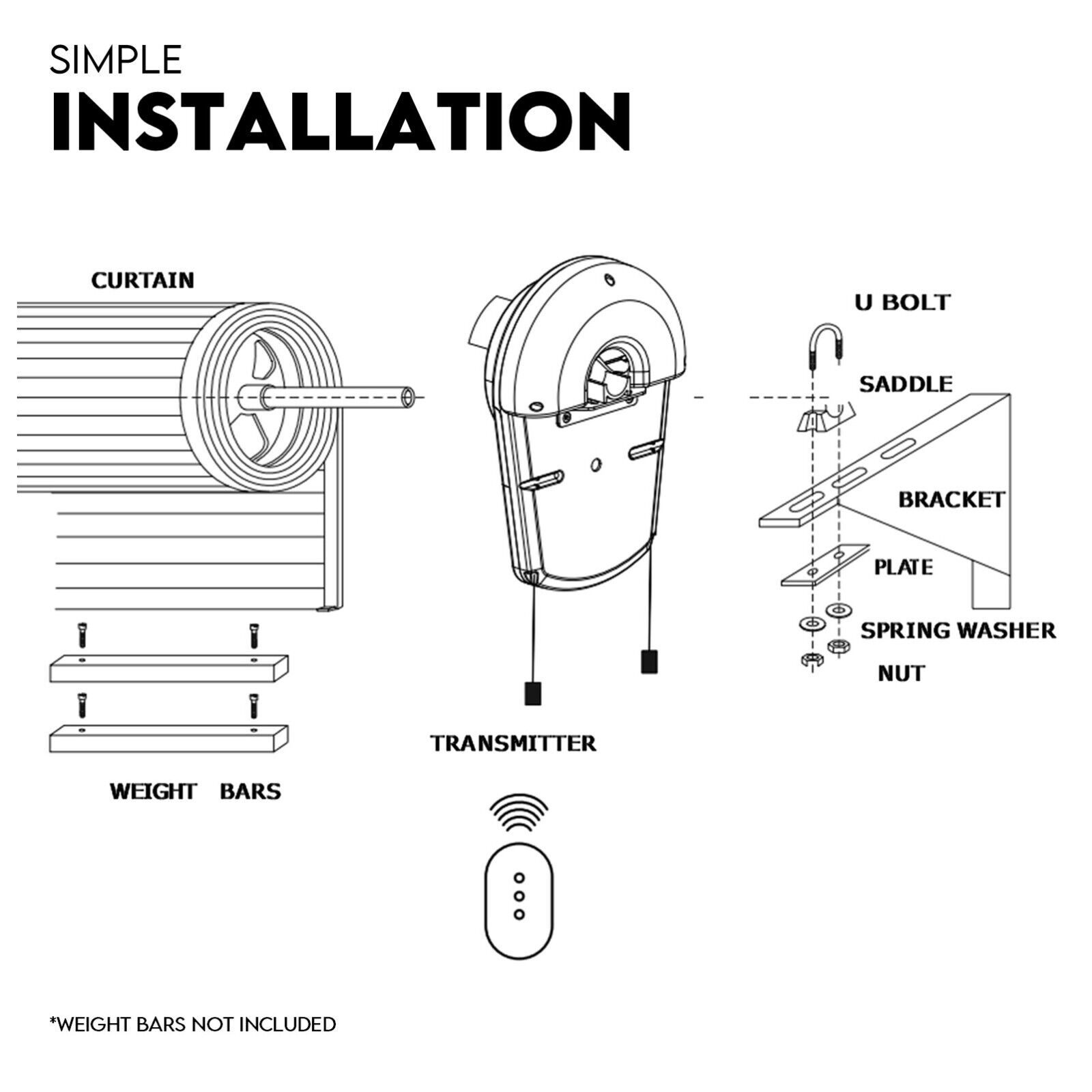 Automatic Roller Door Opener Garage Powerful 1200N Motor Garage 22m² Rolling AU Price