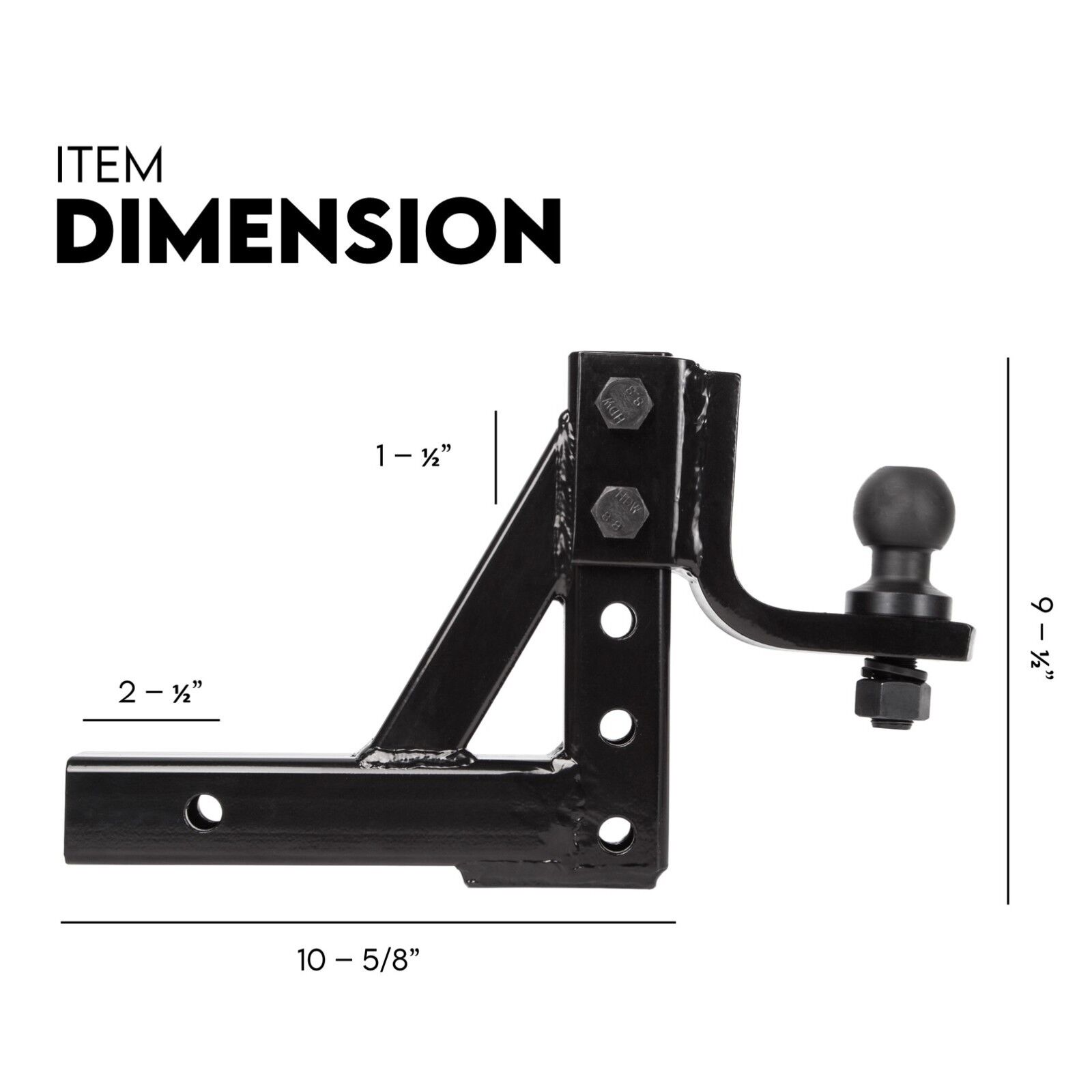 Adjustable Drop Towbar Tow Bar Ball Mount Tongue Hitch Trailer Car 3500KG Price