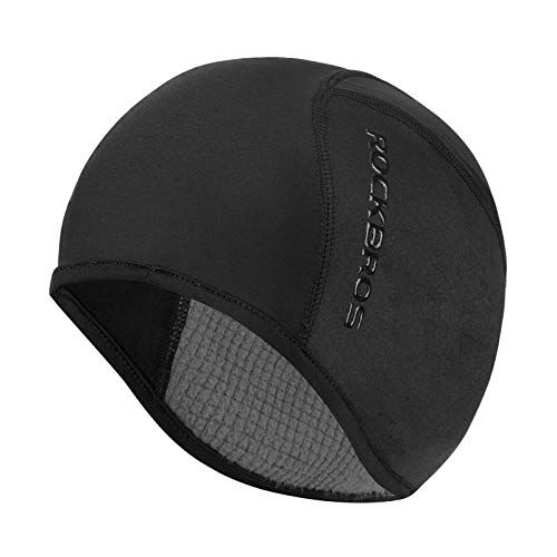 Helmet Fleece Inner Liner Cycling Skull Cap Winter Thermal MTB Mountain Cycling Cap for Men Women Headwear for Running Skiing & Winter Sports BLACK Ro Price
