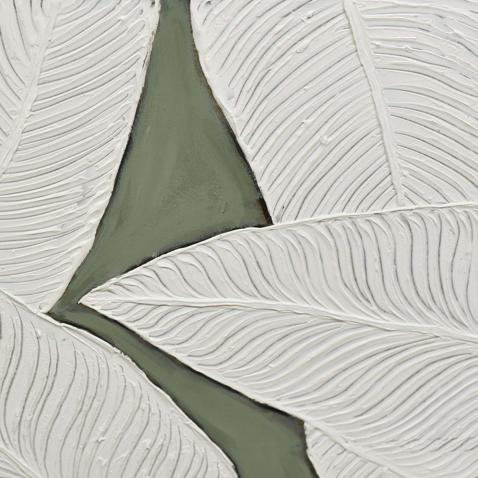 100X100cm Emerald Oasis: Leaves of Serenity Champagne Framed Hand Painted Canvas Wall Art Price