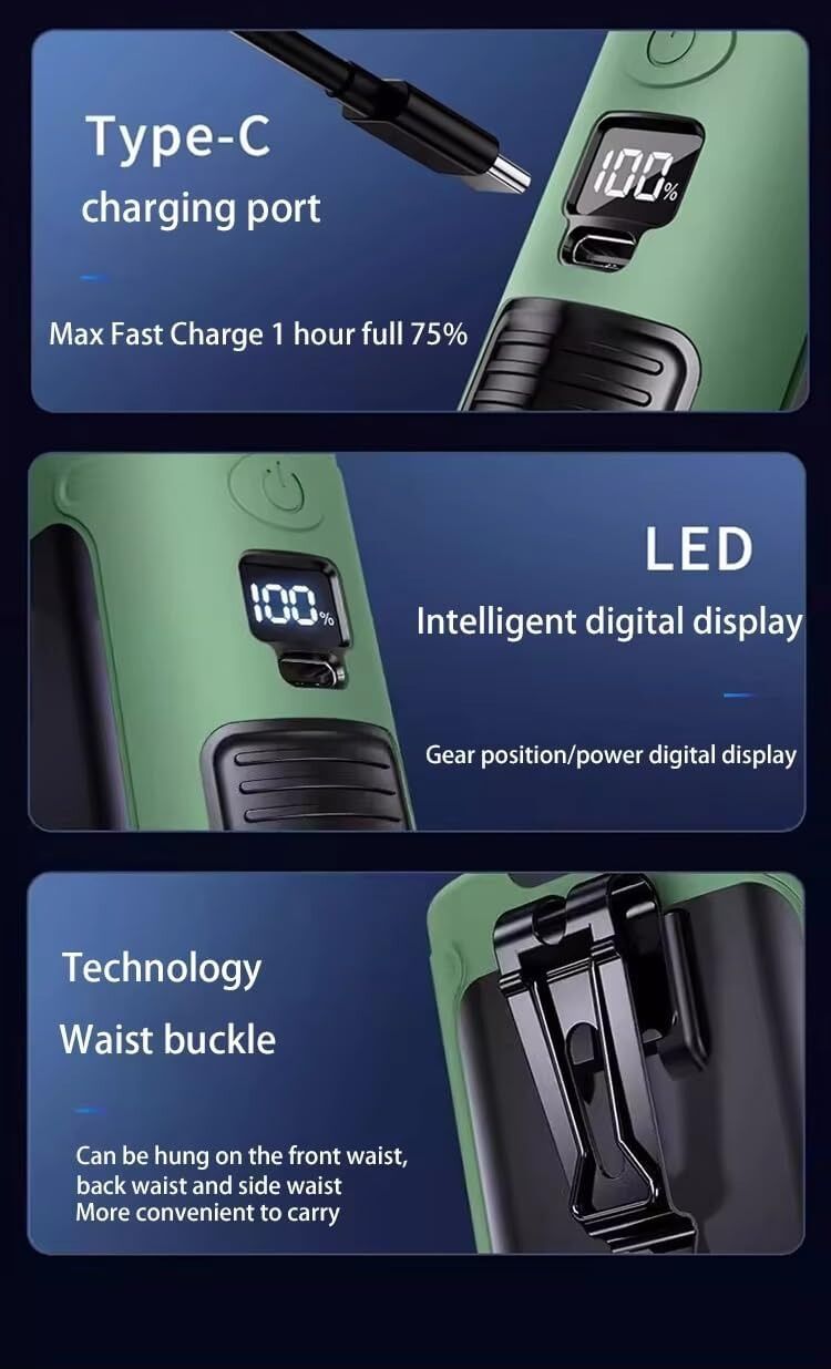 10000mAh Portable Outdoor Waist Fan Hanging Neck Strong Wind with Power Bank LED Lighting for Emergency Sports Outdoor Working Price