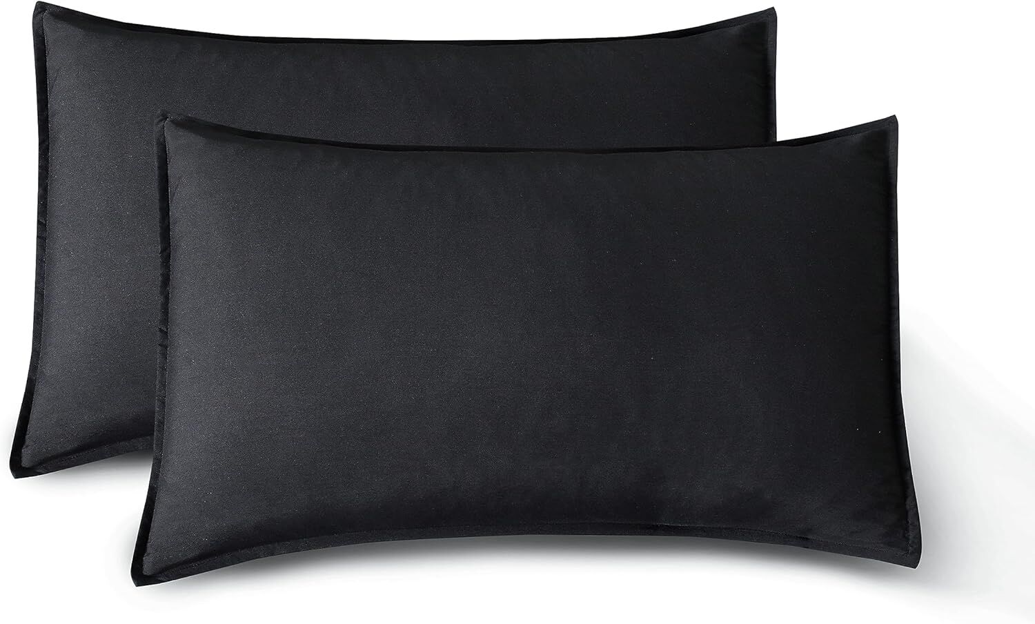 CleverPolly Vintage Washed Microfibre Sheet Set with 1 Pillowcase - Black - Single Price
