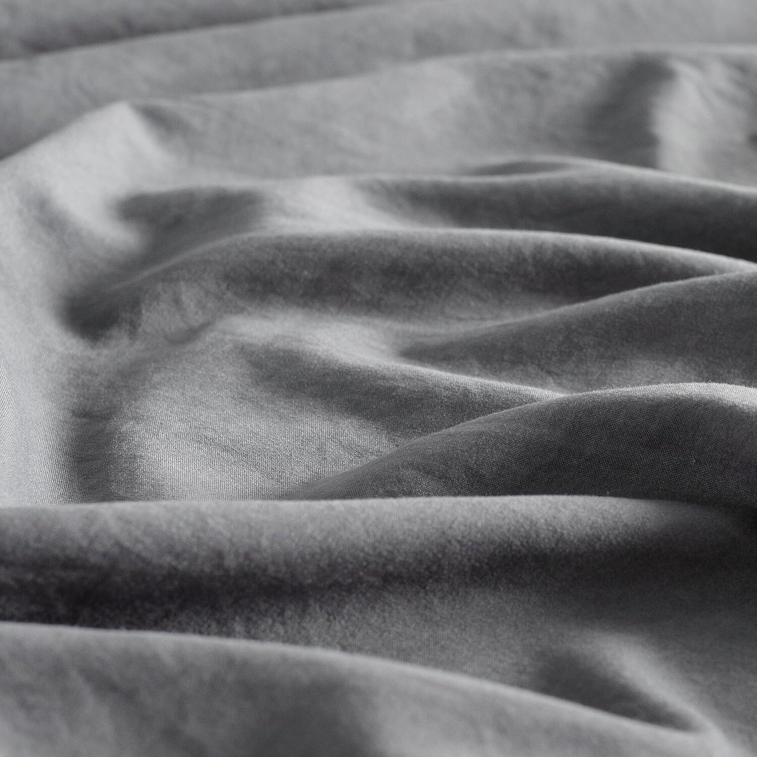 CleverPolly Vintage Washed Microfibre Sheet Set with 2 Pillowcases - Grey - King Price