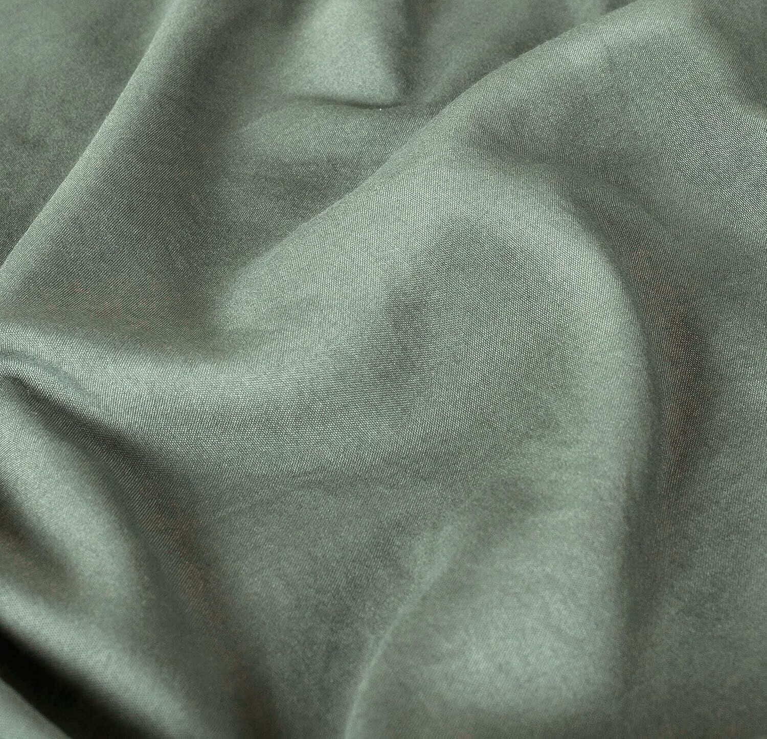 CleverPolly Vintage Washed Microfibre Sheet Set with 2 Pillowcases - Khaki Green - King Price
