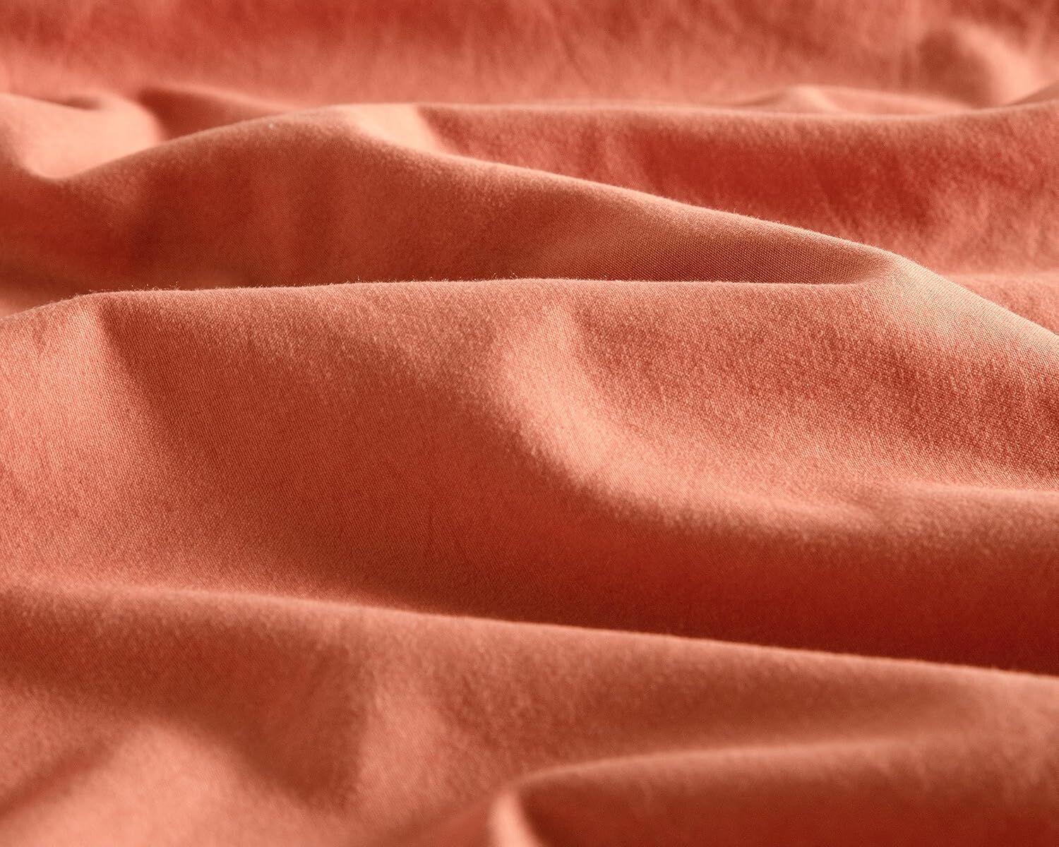 CleverPolly Vintage Washed Microfibre Sheet Set with 2 Pillowcases - Terracotta - King Price