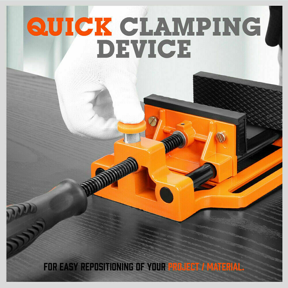 90mm Drill Press Bench Vice Quick Release Clamp Jaw Soft Grip Hand Pads Woodwork Price