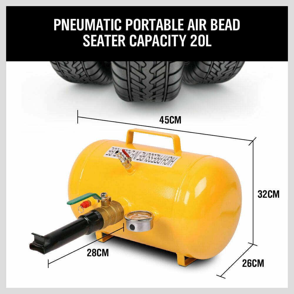 5 Gallon / 20L Bead Blaster Tyre Air Tank Tire Inflator Seater 4WD Car Shop Tool Price