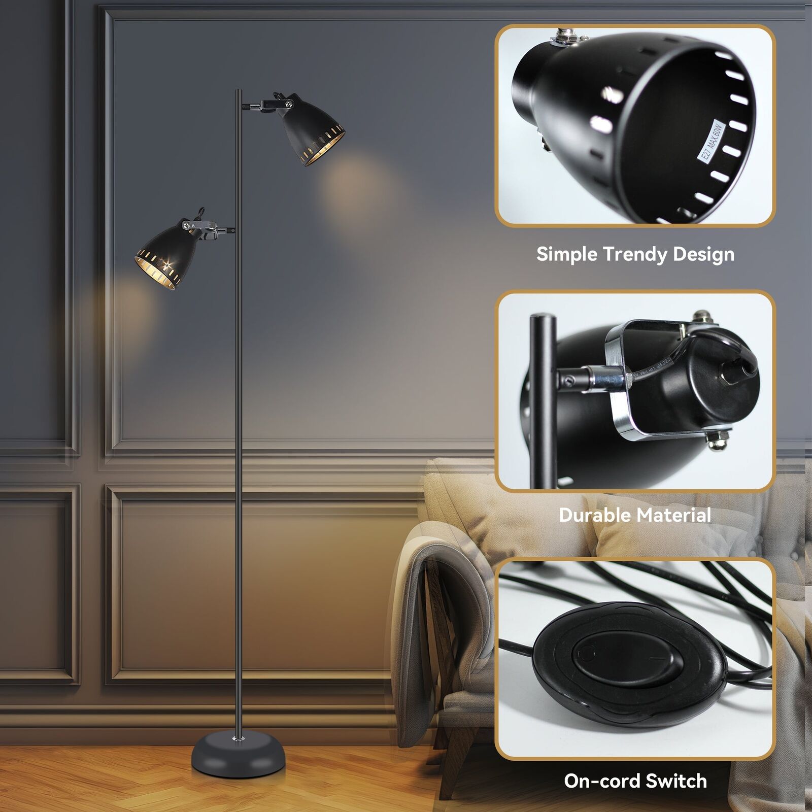 Audrey Floor Lamp - Black Price