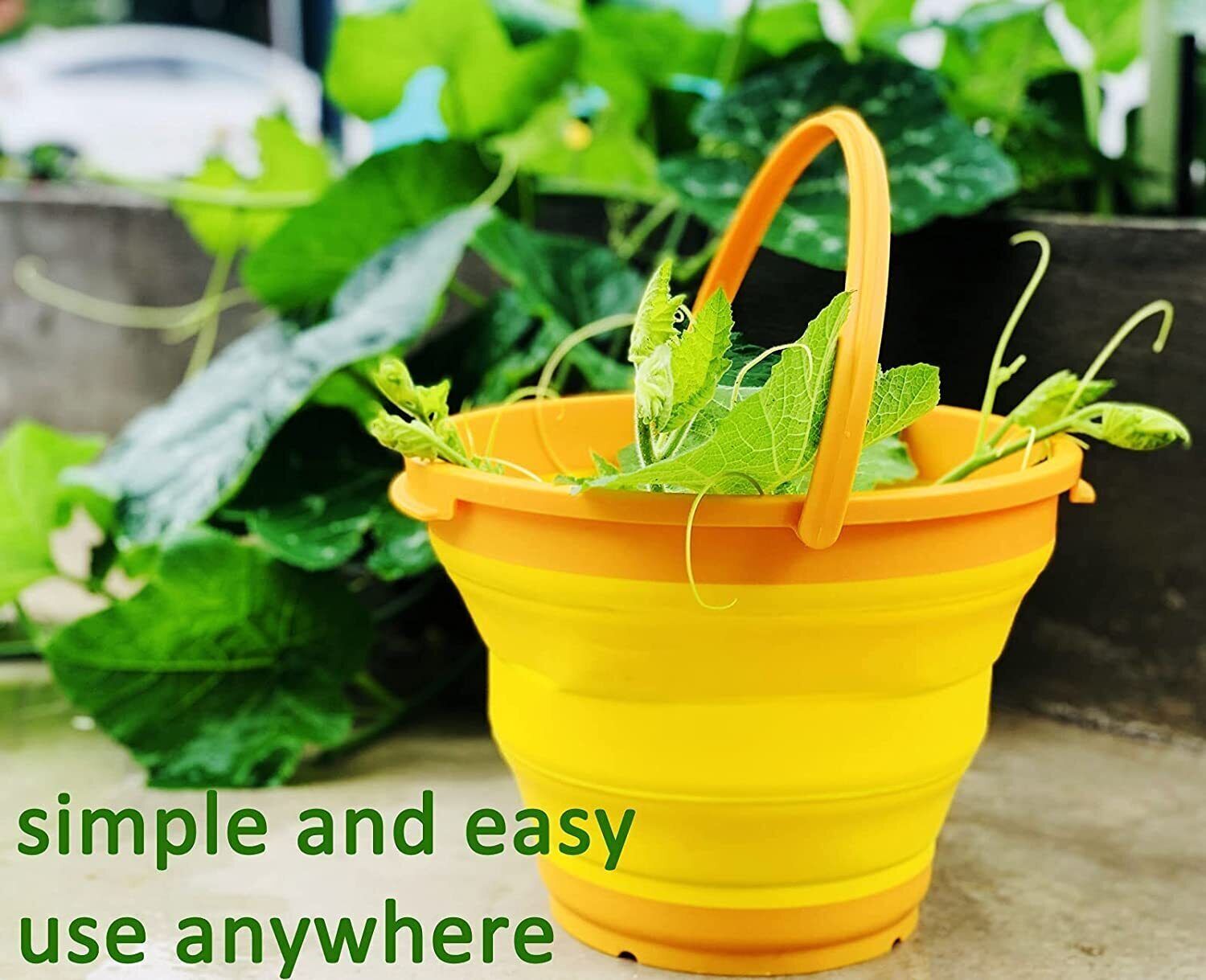 7 Litre Foldable Collapsible Silicone Bucket for Home/Hiking/Camping/Fishing - Green Price
