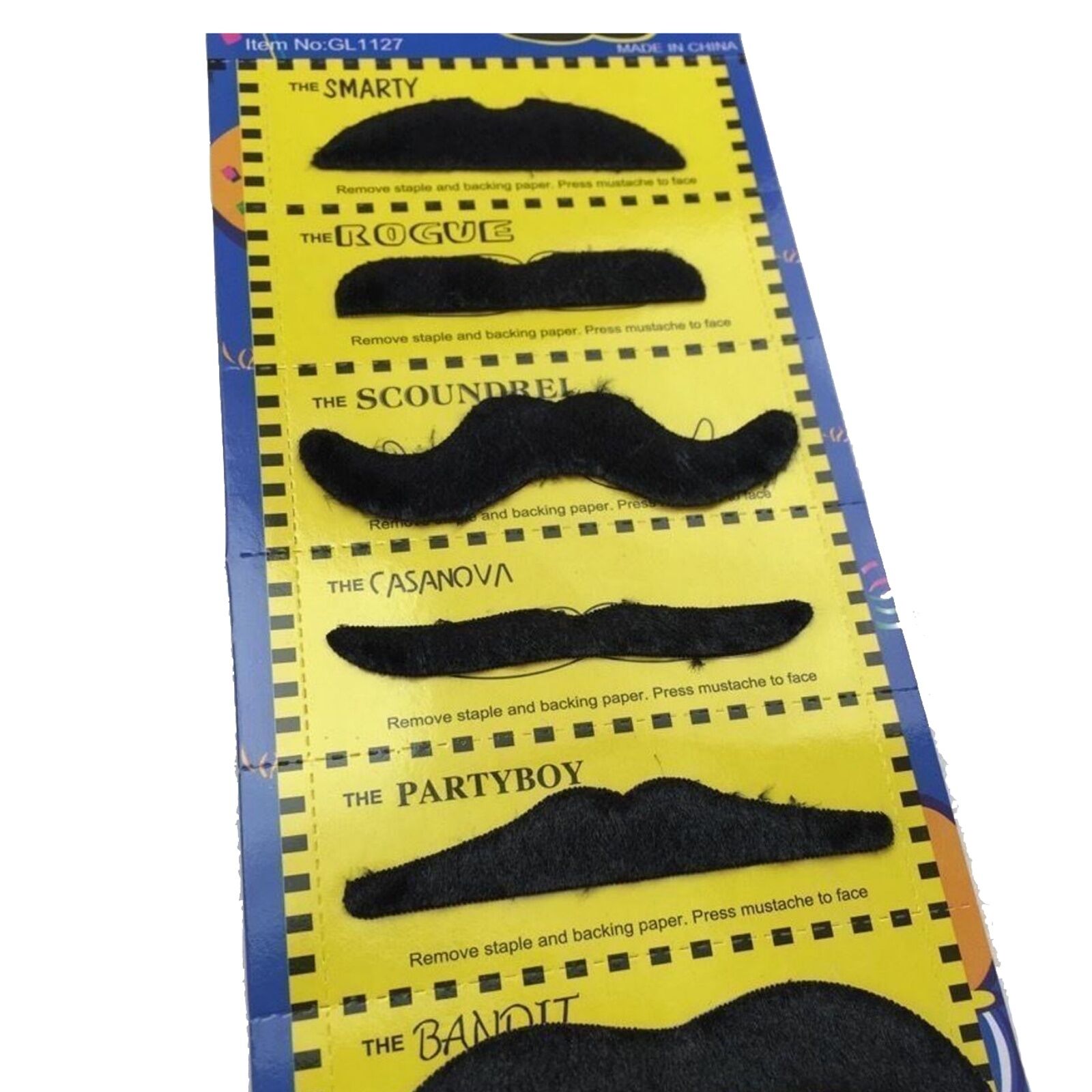 2pcs Set Rainbow Umbrella Hat + 70s Fake Moustache Costume Props Novelty Fancy Price