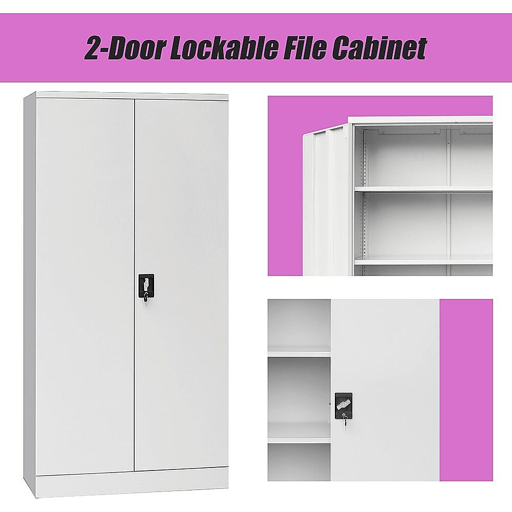 Two-Door Shelf Office Gym Filing Storage Locker Cabinet Safe Price