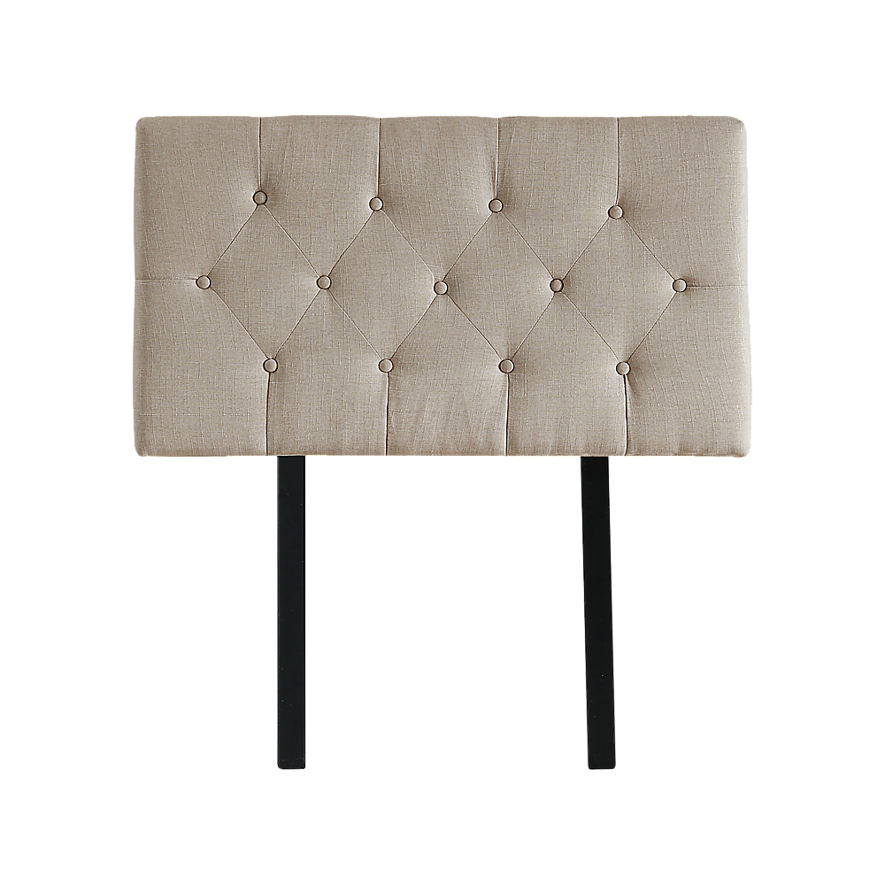 Linen Fabric Single Bed Deluxe Headboard Bedhead - Beige Price