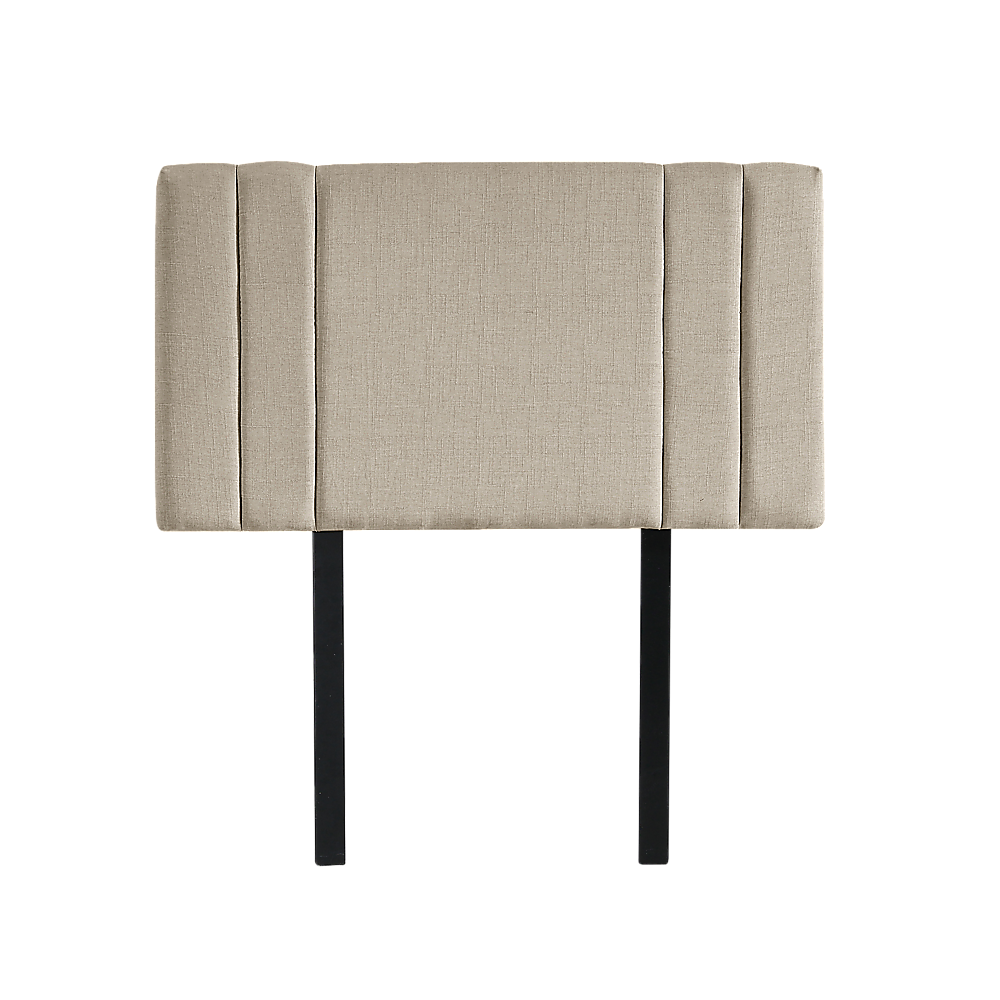 Linen Fabric Single Bed Deluxe Headboard Bedhead - Beige Price