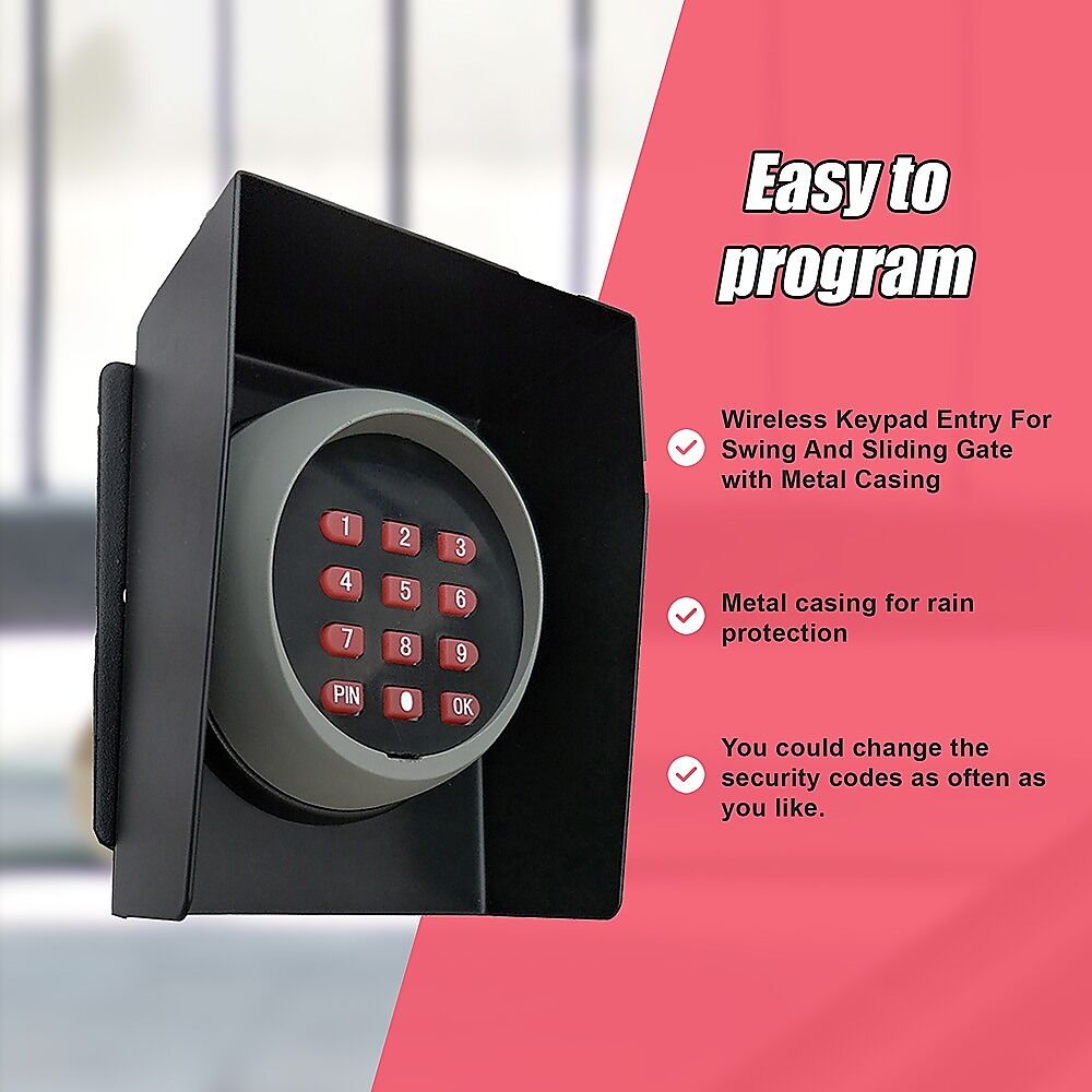 Wireless Keypad Entry For Swing And Sliding Gate with Metal Casing Price