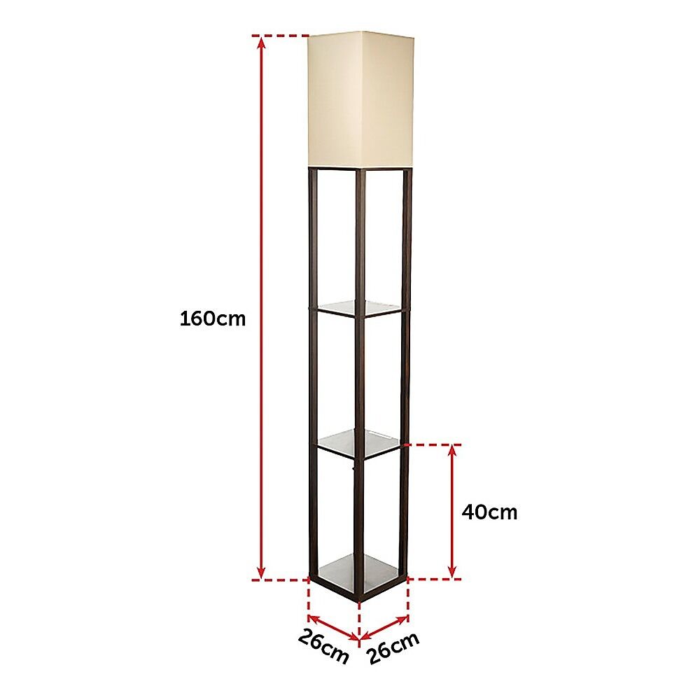 Shelf Floor Lamp - Shade Diffused Light Source with Open-Box Shelves Price