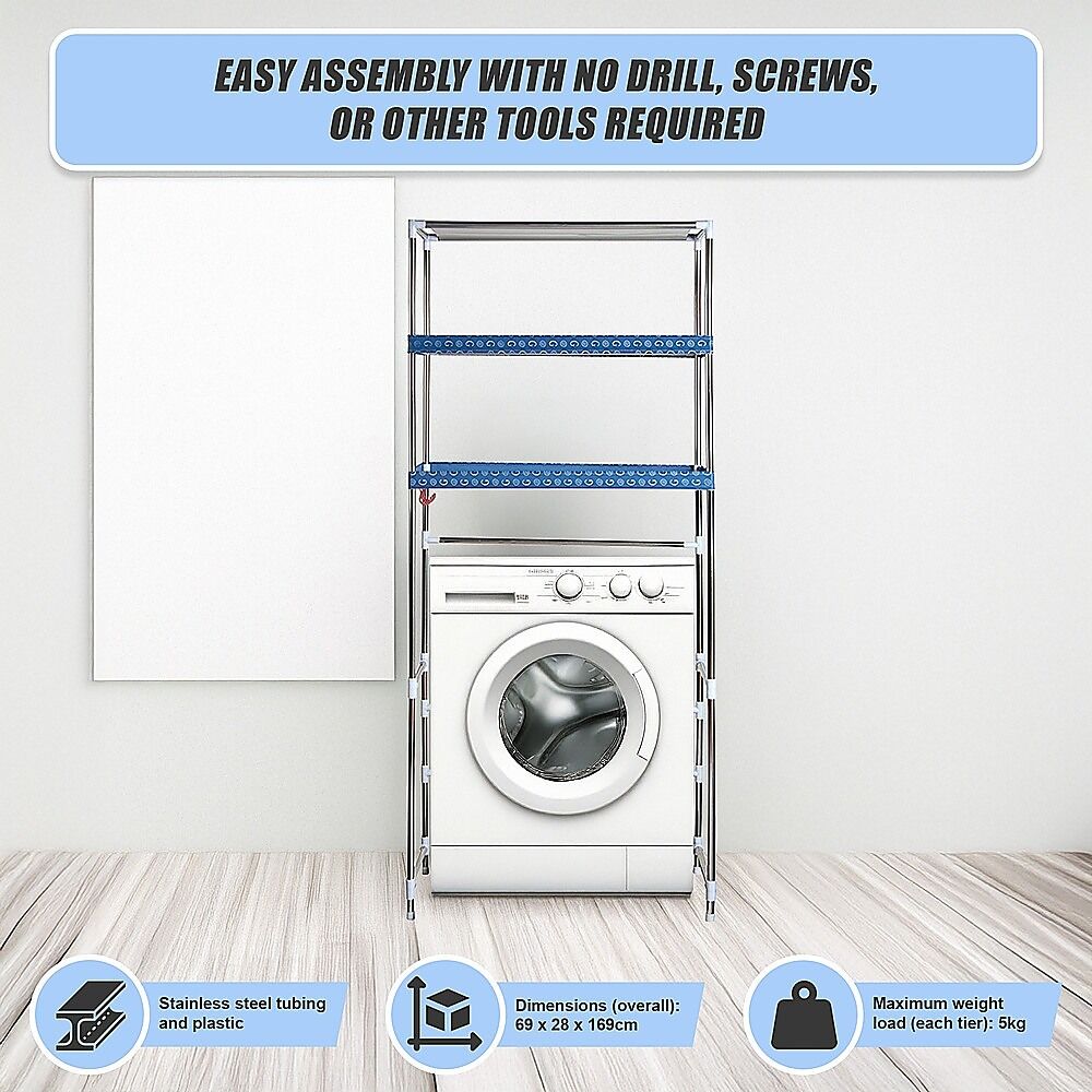 Storage Shelves Shelf 3 Tier Rack Portable Laundry Stand Unit Organiser Price