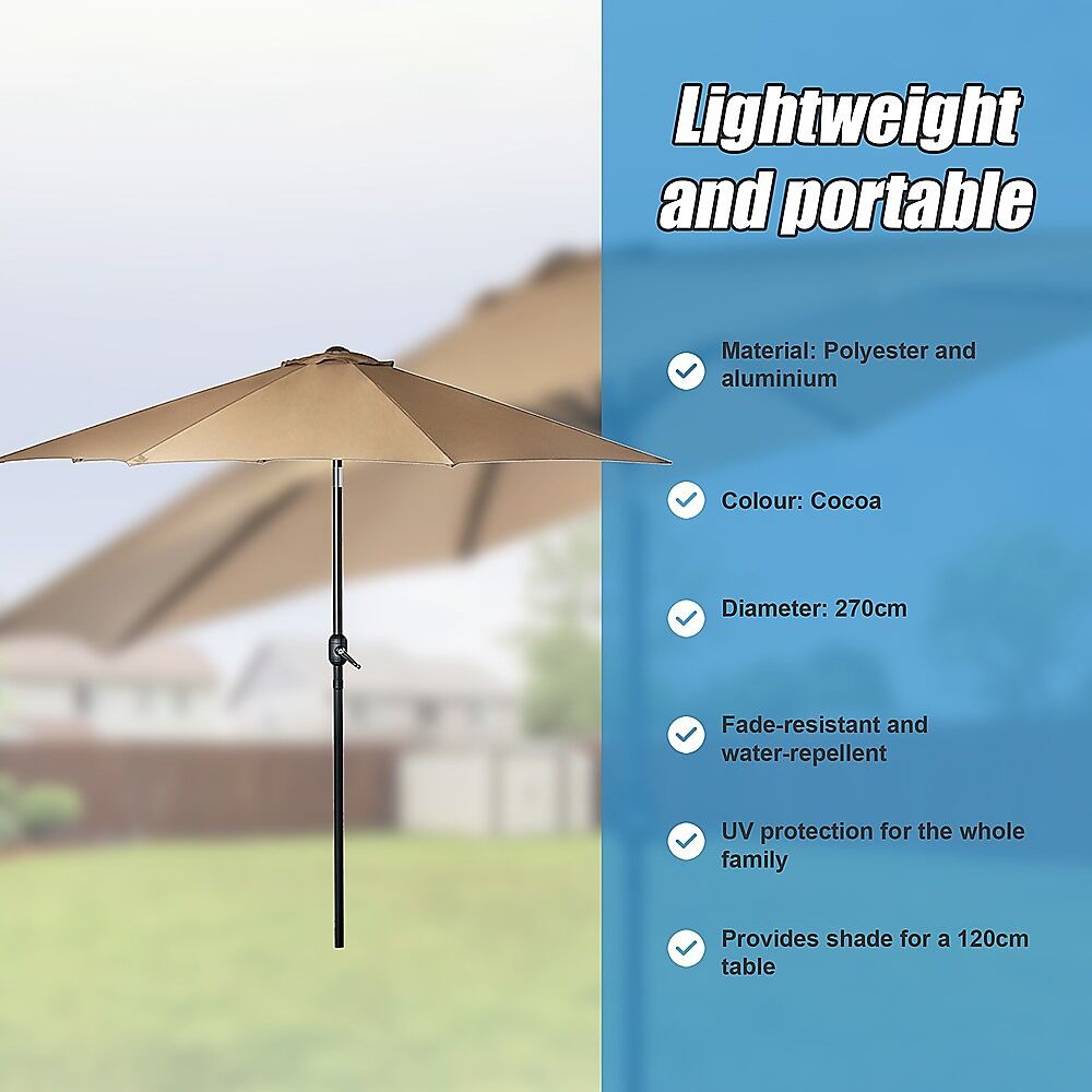9FT Patio Umbrella Outdoor Garden Table Umbrella with 8 Sturdy Ribs Price