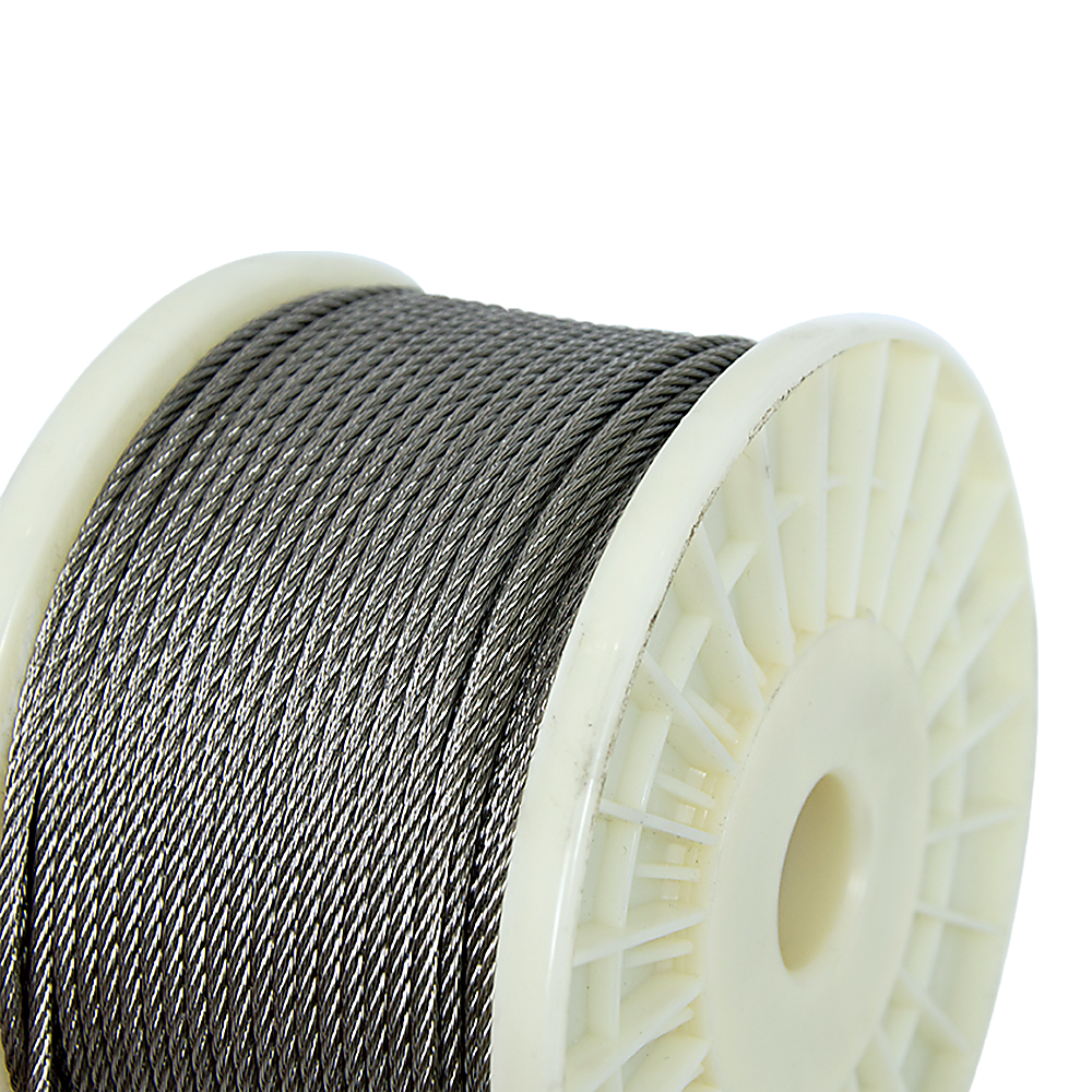 50M 316 Marine Stainless Steel Wire Rope Cable Decking Balustrade Rigging 7x19 4mm Price