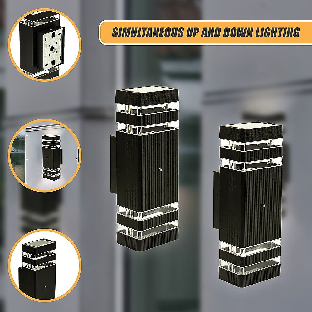 Modern 12" LED Up Down Wall Light dual Lamp Fixtures Outdoor Dusk to Dawn Sensor Price