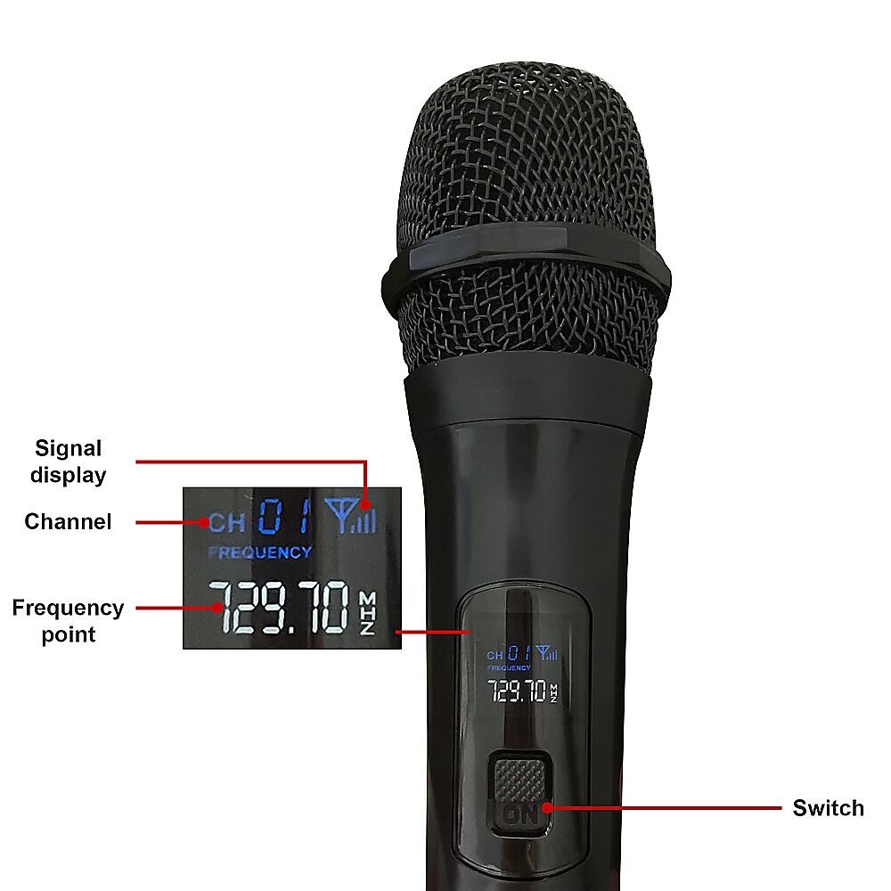2 x Wireless Microphone Handheld Cordless Professional Mic Karaoke Receiver Price