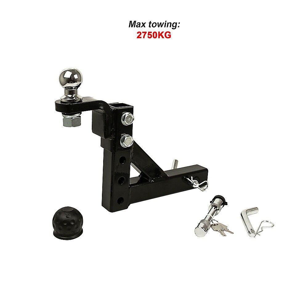 Adjustable Tow Bar Tongue Hitch 50mm Ball Towbar Drop Trailer Caravan 4WD Price