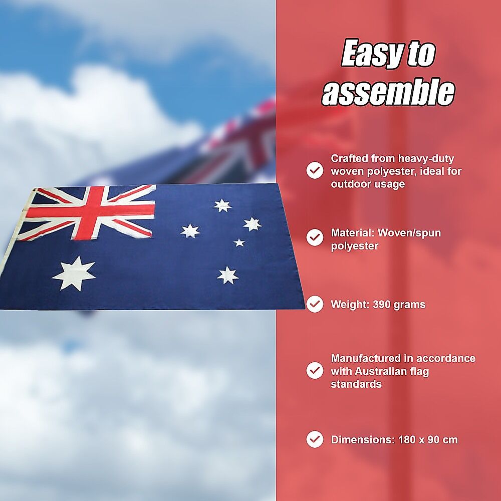 Australian Flag Heavy Duty Woven Spun Poly Australia Flag Metal Clips Price