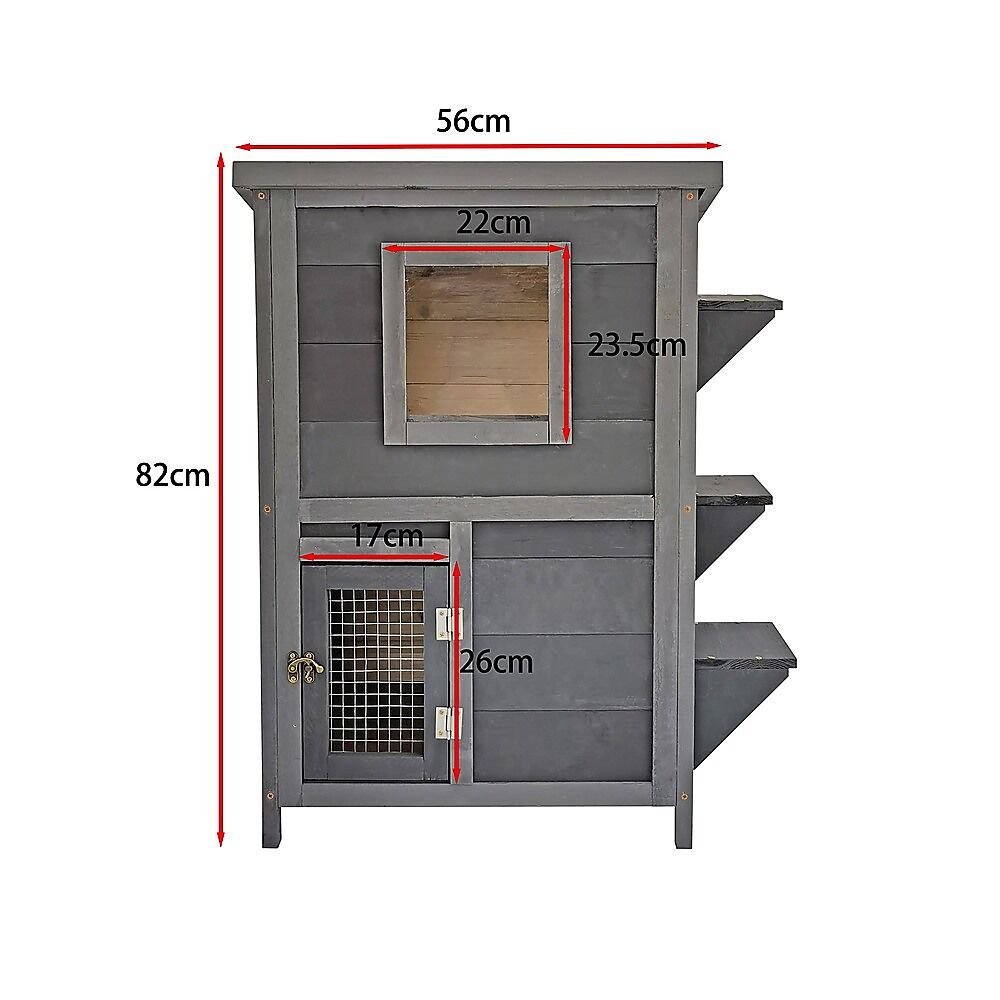 Cat House Weatherproof 2-Story Indoor Outdoor Wooden Shelter Bitumen Roof Price