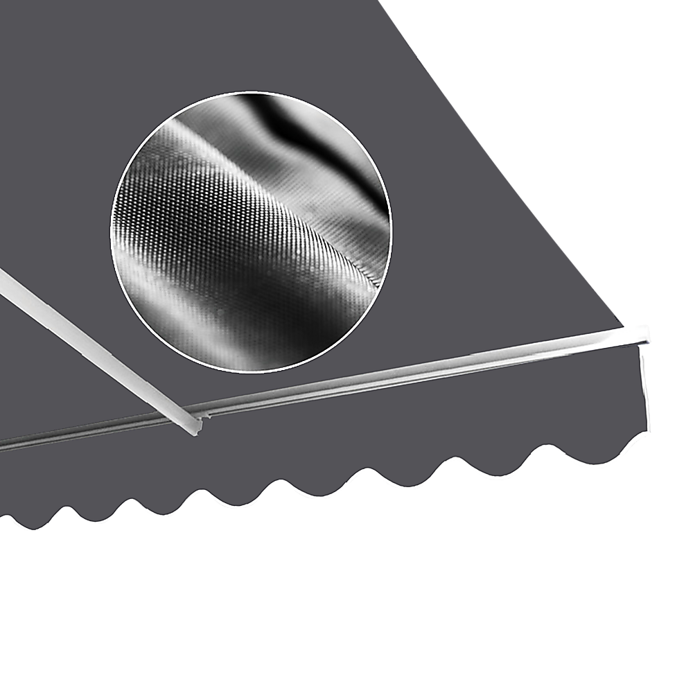 Outdoor Folding Arm Awning Retractable Sunshade Canopy Grey 5.0m x 3.0m Price