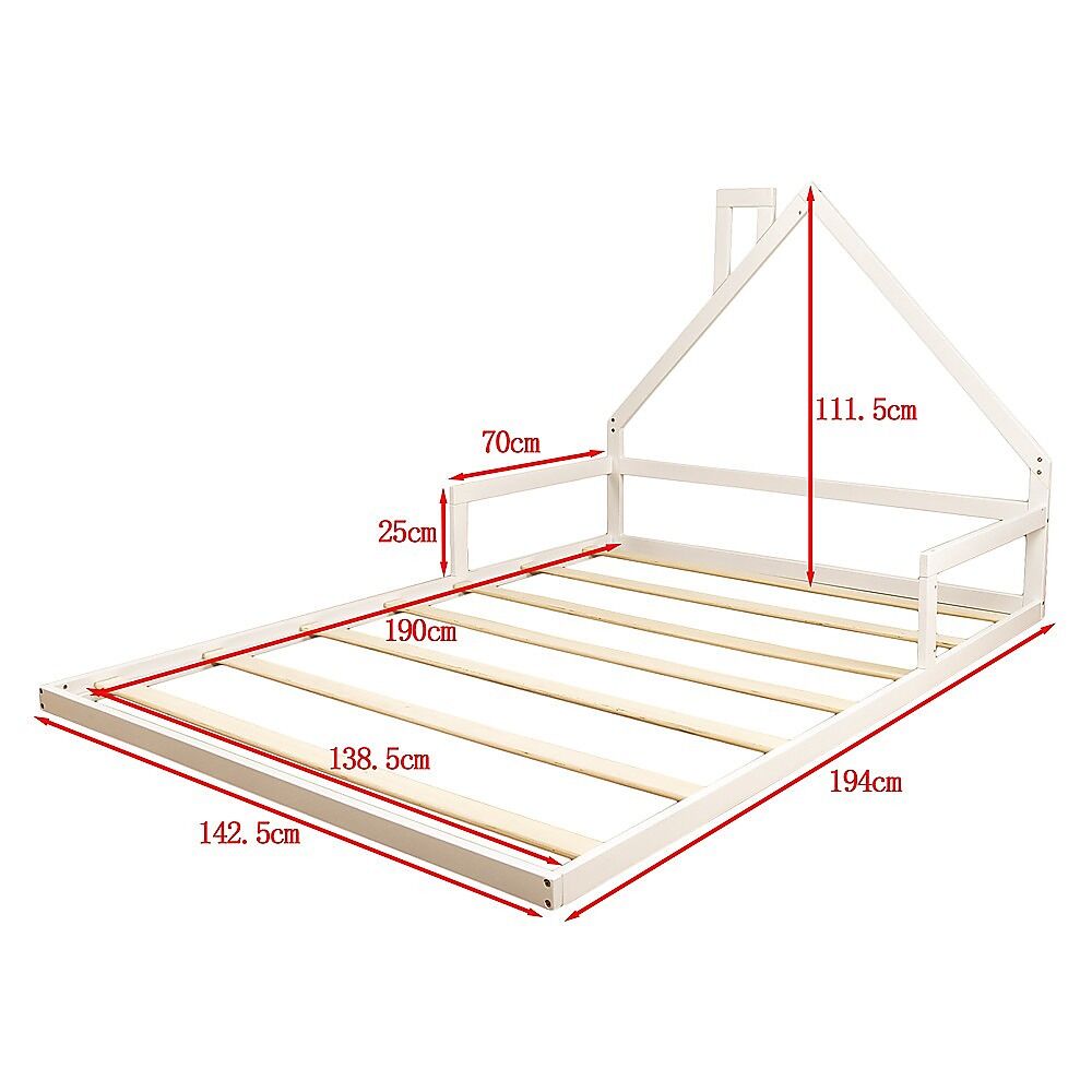 Pine Wood Floor Bed House Frame for Kids and Toddlers Price
