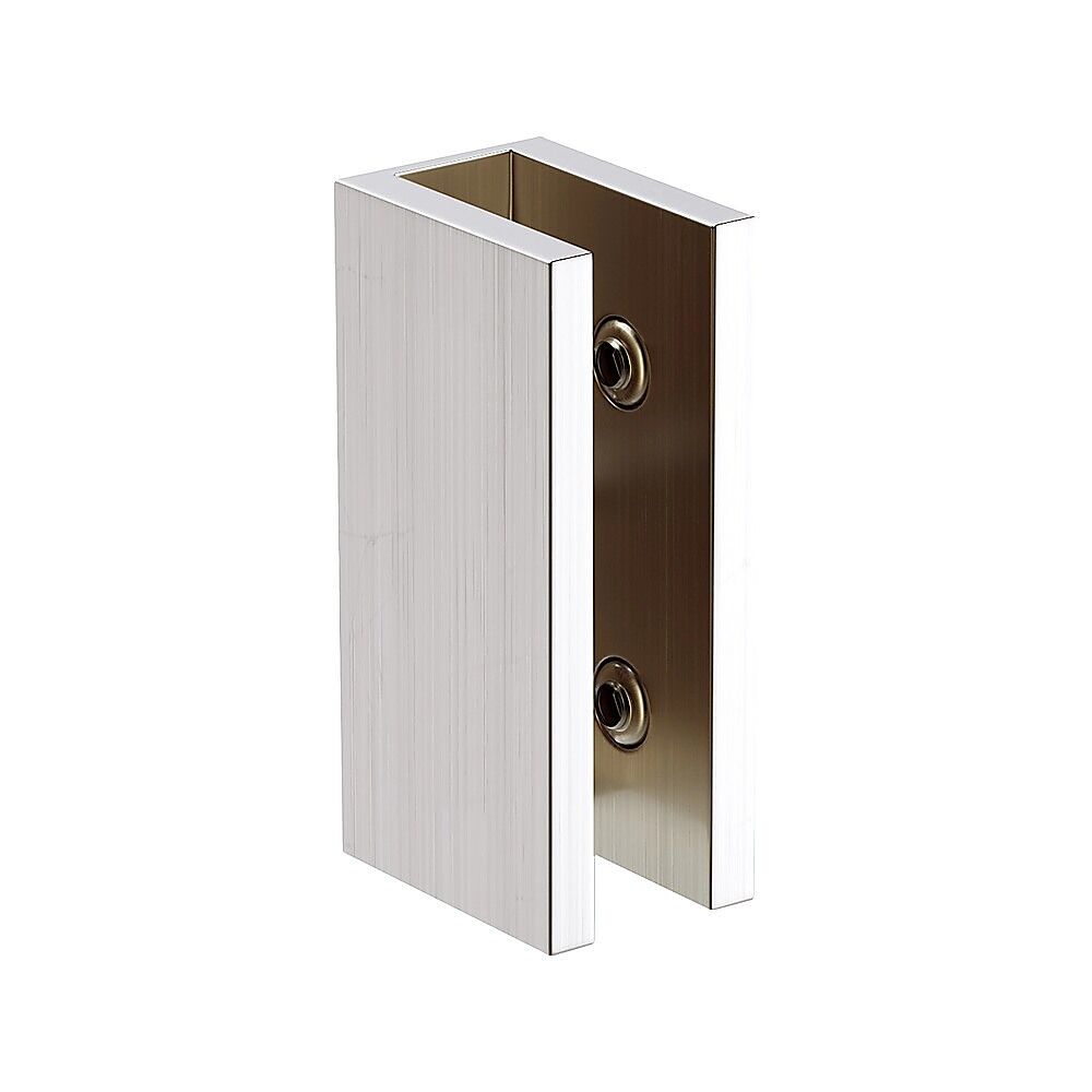 120cm Frameless Glass Bath Screen with Brass Brackets - Nickel Price