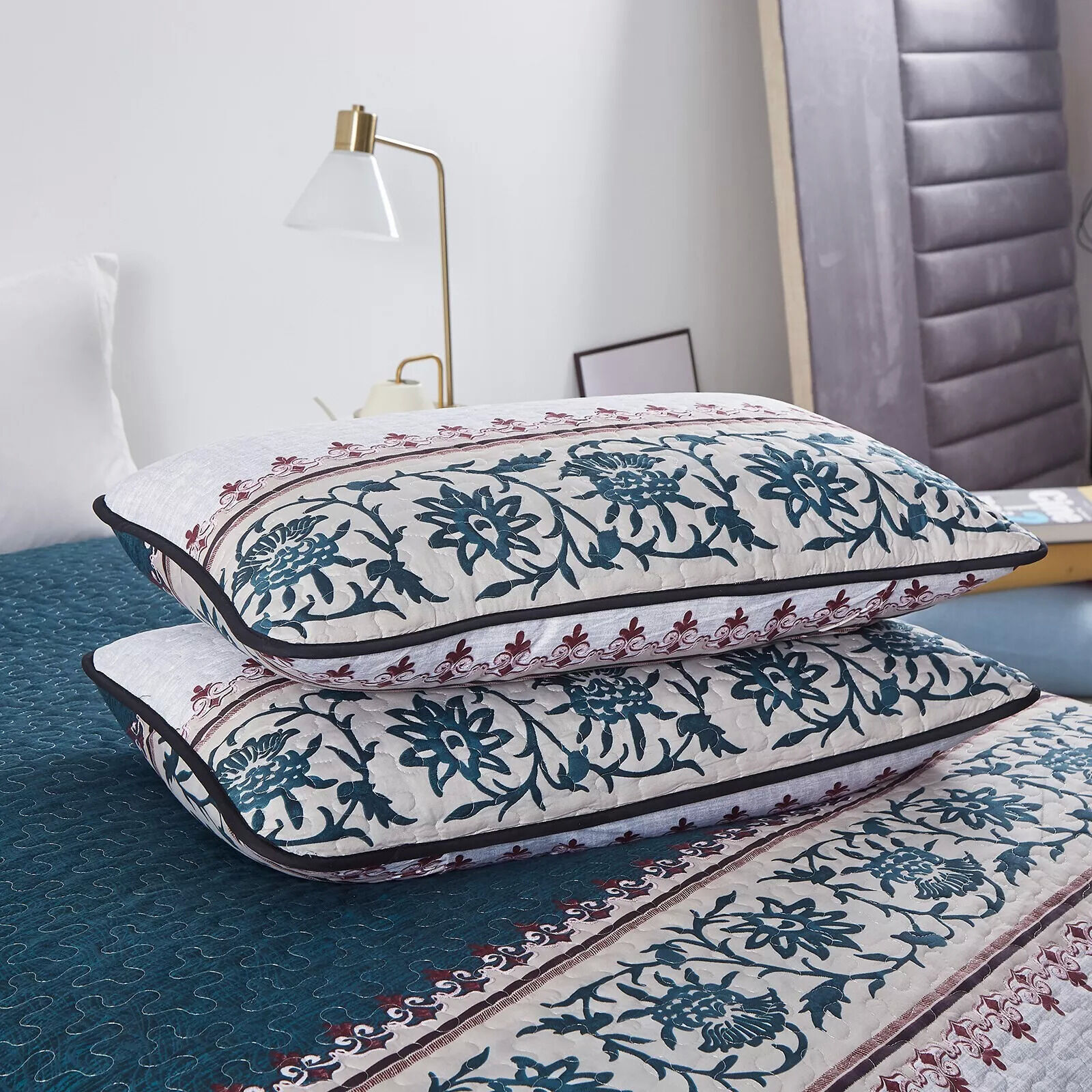 Distinguished Quilted Bedspread and Pillowcases Set: Enhance Your Bedroom Appeal - Queen size Price
