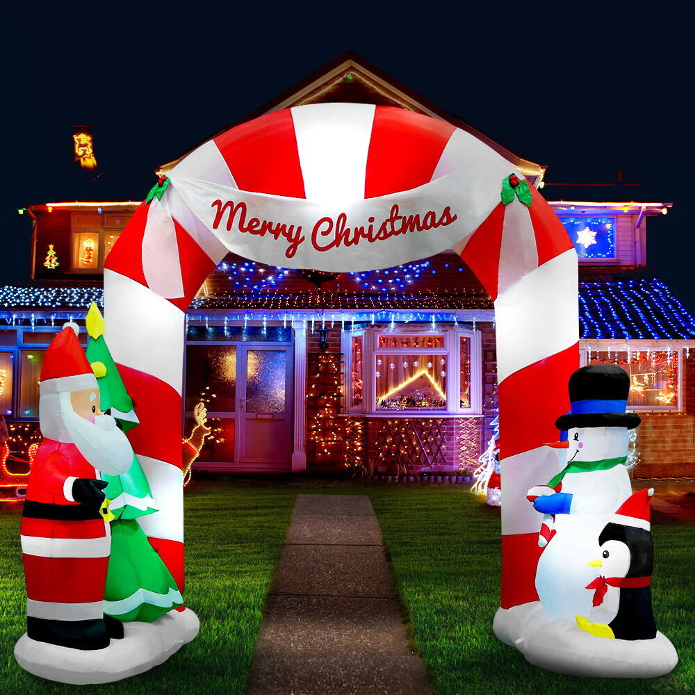 Christmas Inflatable Archwary Santa 3M Illuminated Decorations Price