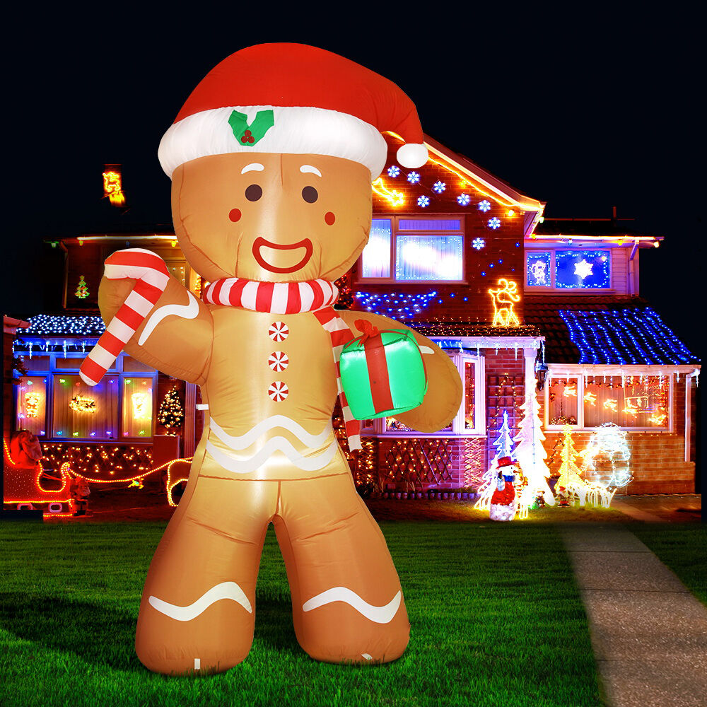 Christmas Inflatable Gingerbread Man 2.4M Illuminated Decorations Price
