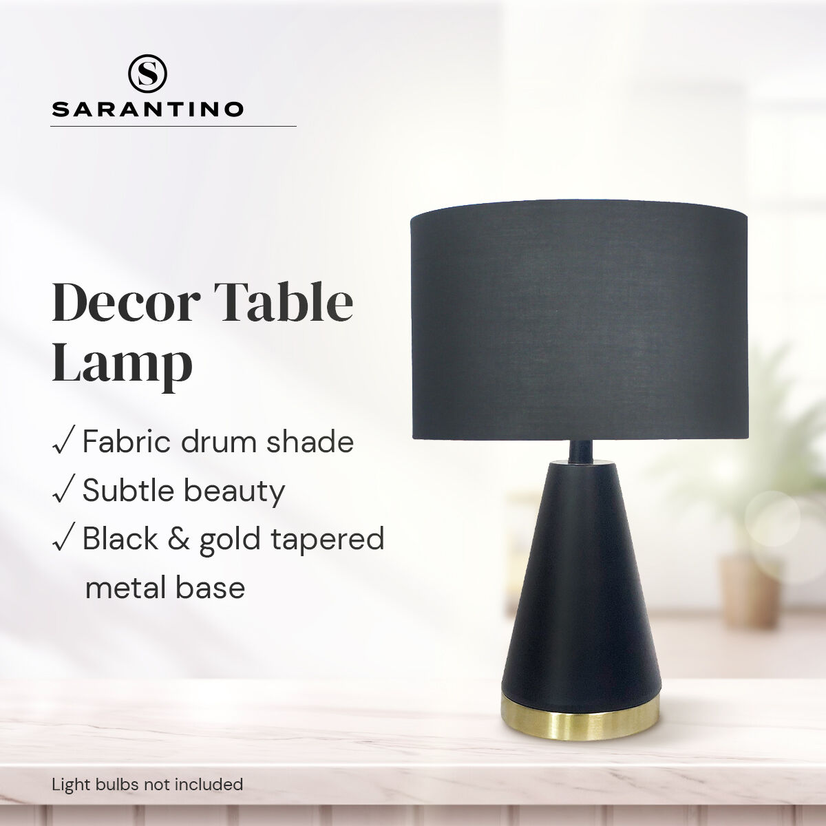 Sarantino Metal Table Lamp in Black and Gold Price