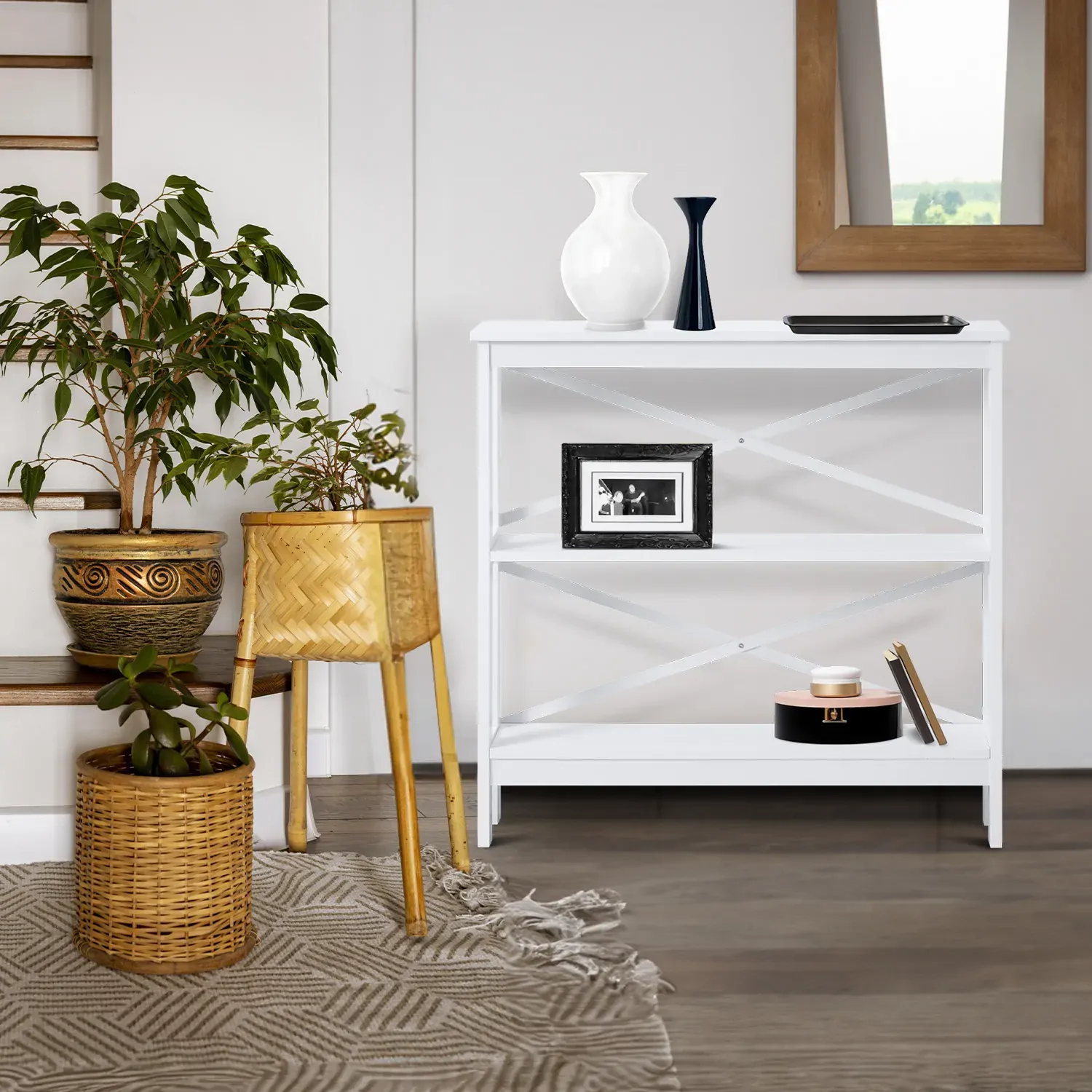 Sarantino Faustine Thin Cross Console Table Price