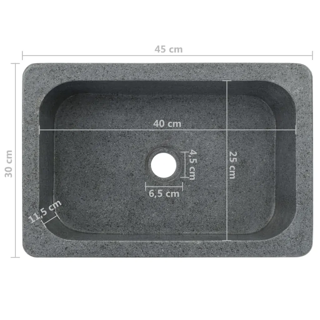 Sink 45x30x15 cm Riverstone Black Price