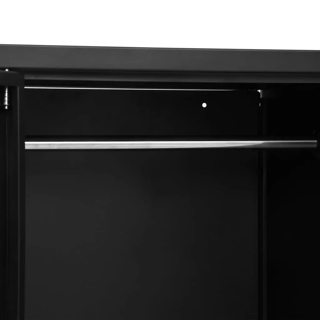 Wardrobe Industrial Black 90x40x140 cm Steel Price