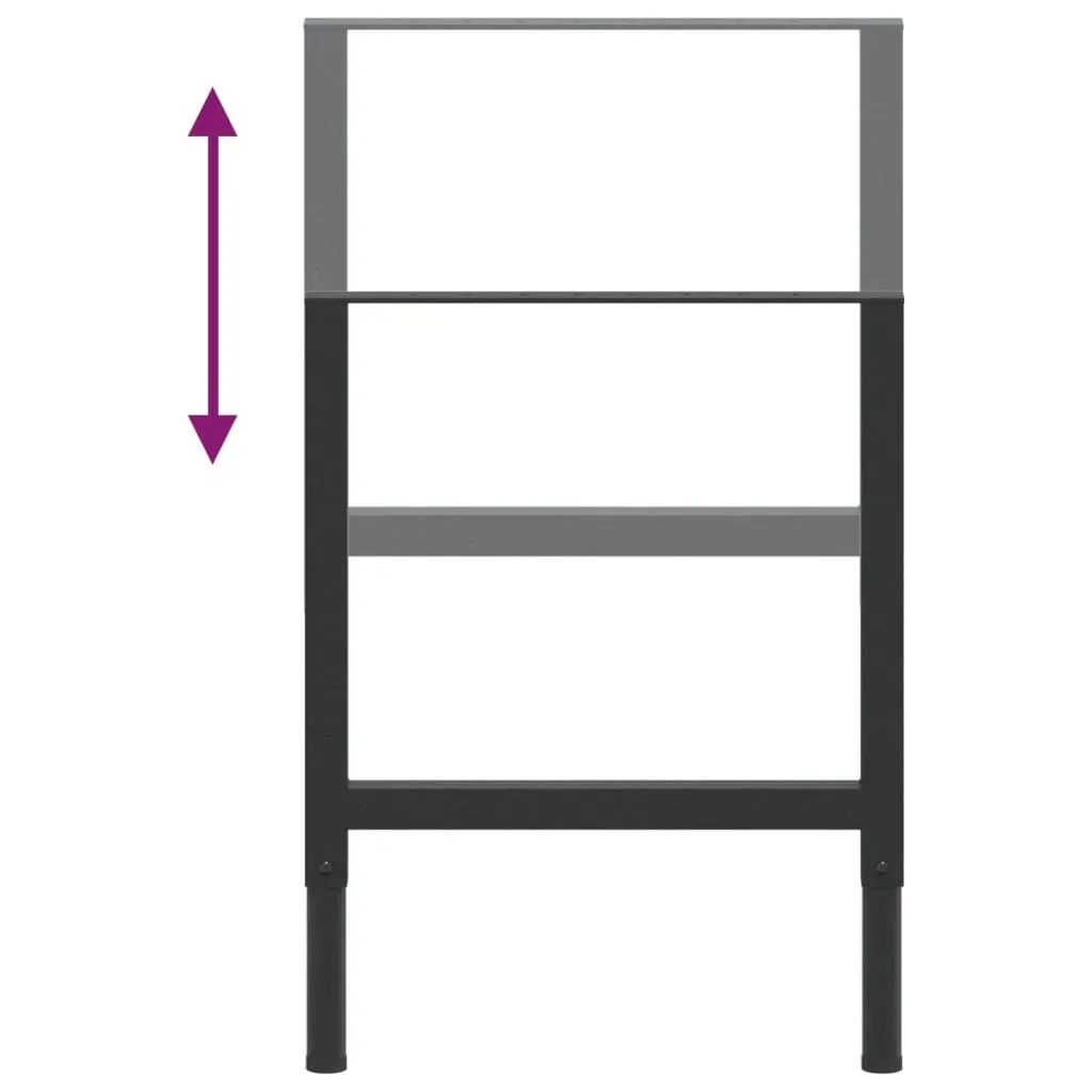 Adjustable Work Bench Frames 2 pcs Metal 55x(69-95.5) cm Black Price