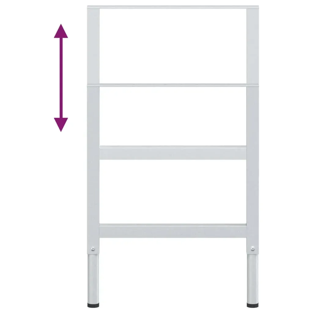 Adjustable Work Bench Frames 2 pcs Metal 55x(69-95.5) cm Grey Price
