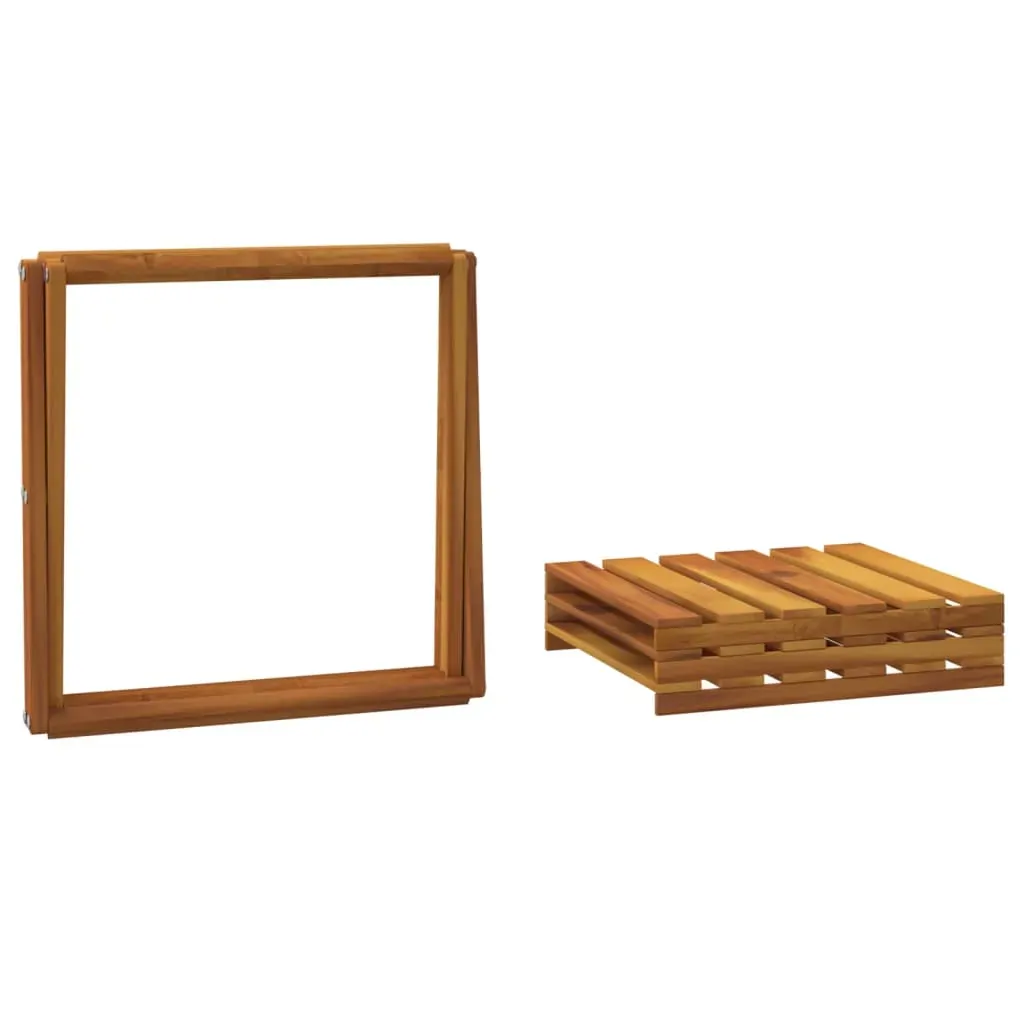 3-Tier Folding Shelf Brown 43x31x63 cm Solid Wood Acacia Price