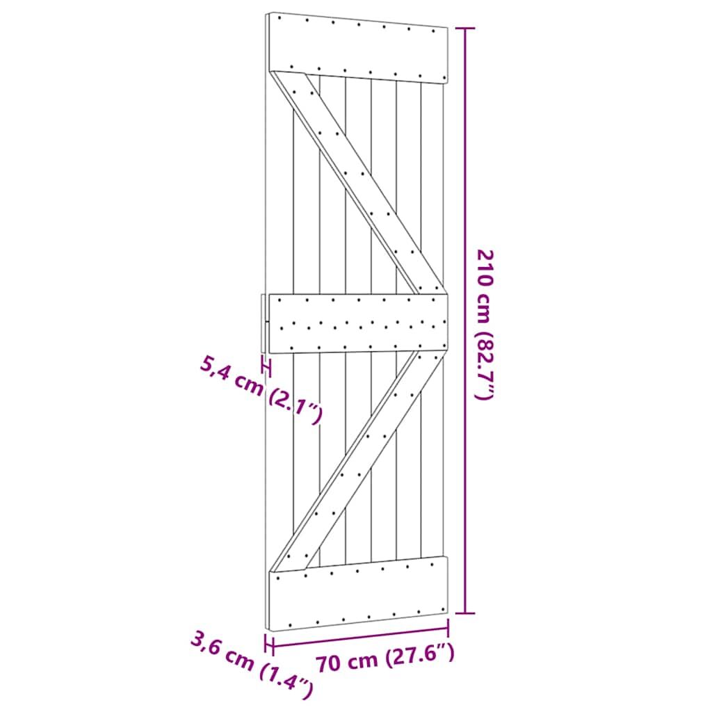 Door NARVIK 70x210 cm Solid Wood Pine Price