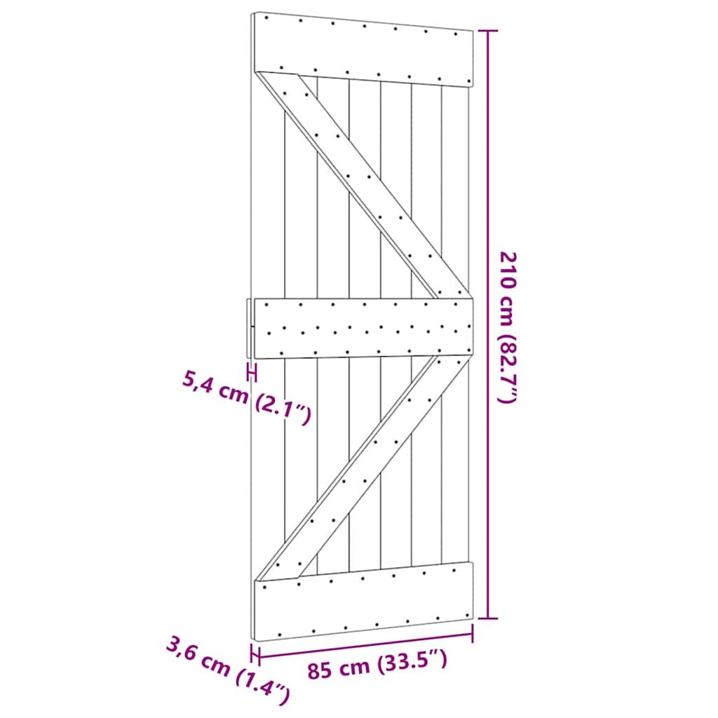 Door NARVIK 85x210 cm Solid Wood Pine Price