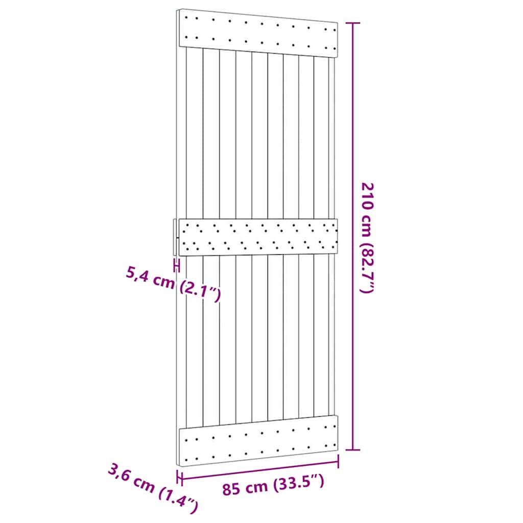 Door NARVIK 85x210 cm Solid Wood Pine Price