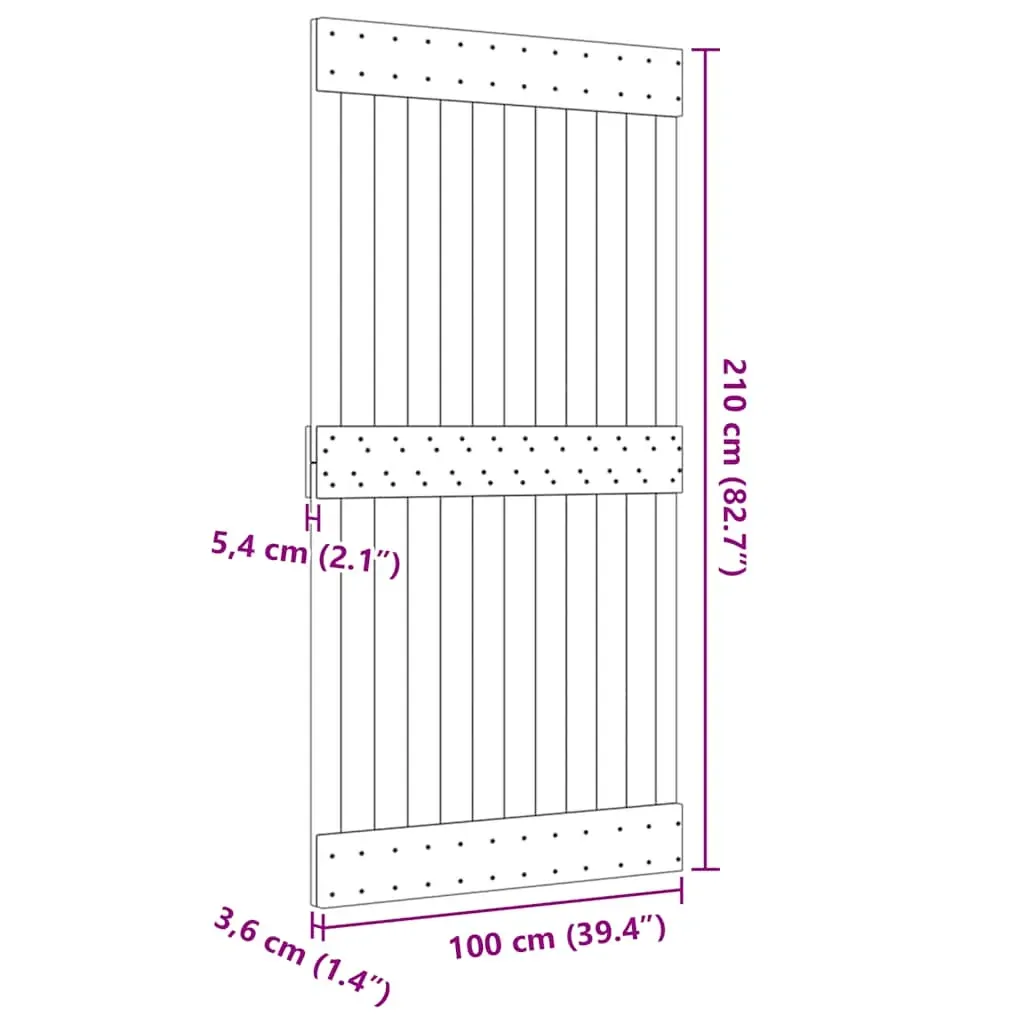Door NARVIK 100x210 cm Solid Wood Pine Price