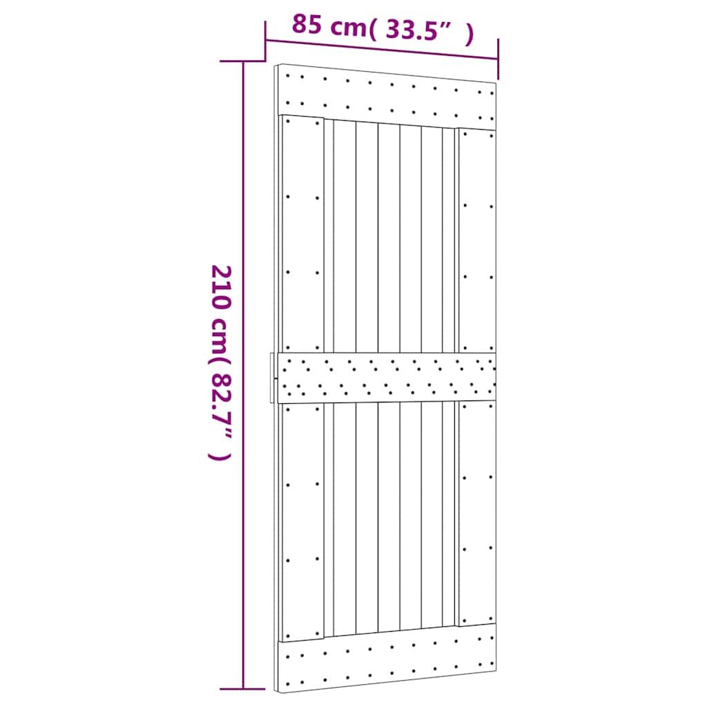 Door NARVIK 85x210 cm Solid Wood Pine Price
