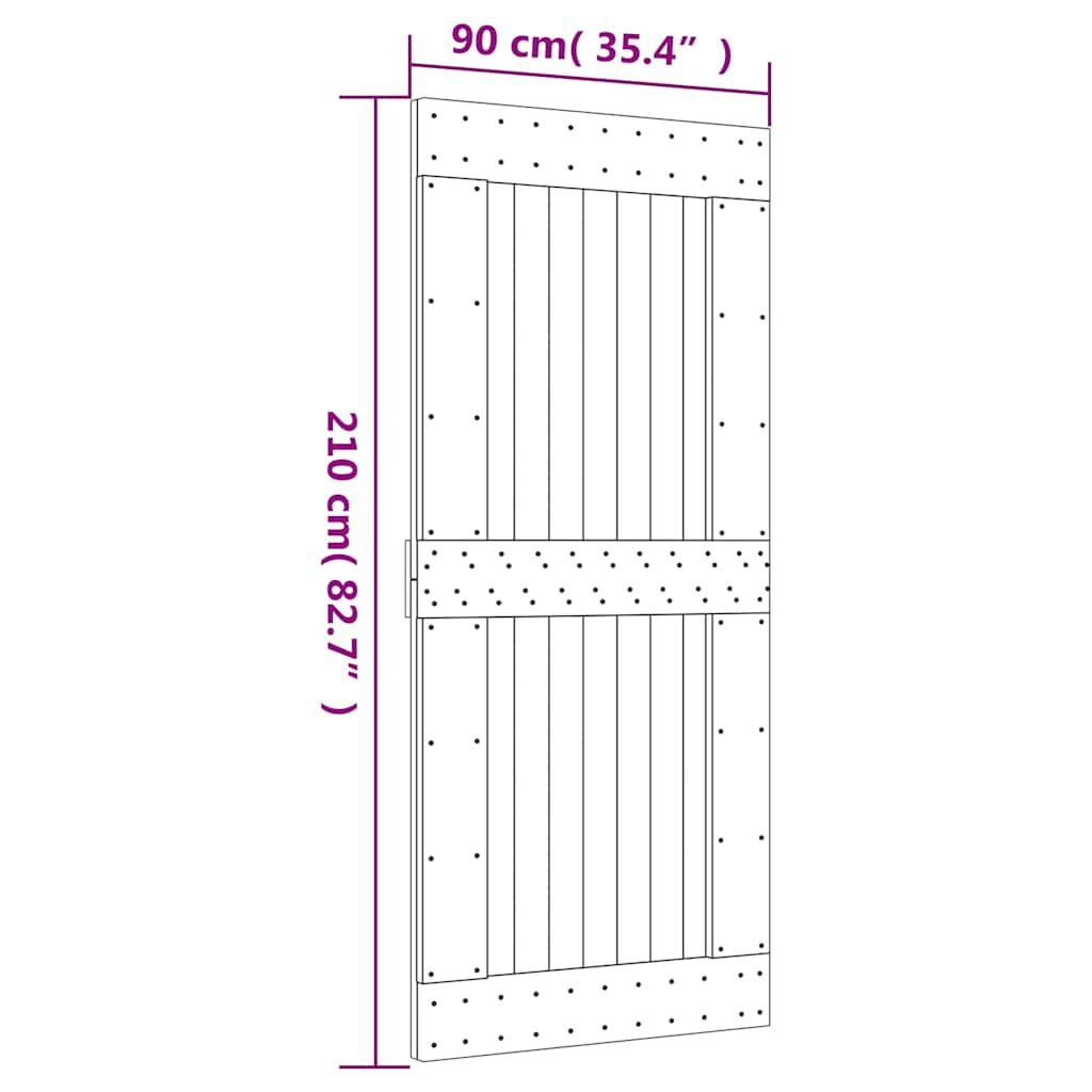 Door NARVIK 90x210 cm Solid Wood Pine Price