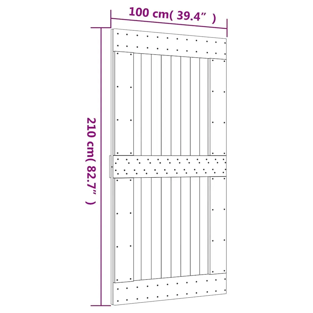 Door NARVIK 100x210 cm Solid Wood Pine Price