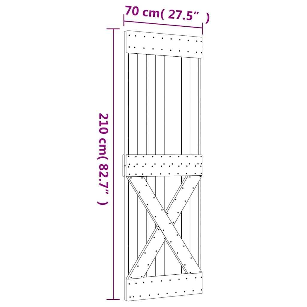 Door NARVIK 70x210 cm Solid Wood Pine Price